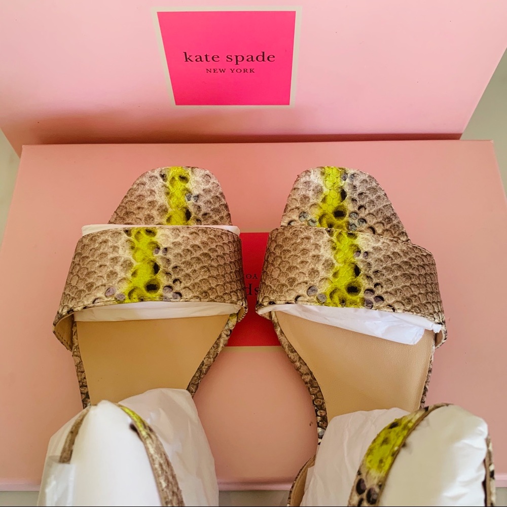 NWT Kate Spade Lucia Snakeskin Look Sandals